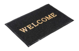 Коврик ПВХ пористый Welcome, Черный 60x90 см