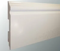 Плинтус МДФ TeckWood 120х16х2150 мм. Прайм Фигурный белый глянцевый, 1 м.п.
