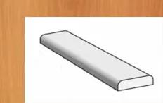 Притворная планка МДФ 2000х30х8мм для дверей ПВХ П-12, Миланский орех