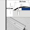 Порог разноуровневый С4 39,4х12 мм Алюминий