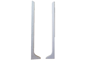 Заглушка левая Русский профиль из алюминия для алюминиевого плинтуса 80 мм, серебро