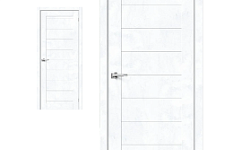 Межкомнатная дверь Браво Эко Шпон Браво-21 Snow Art