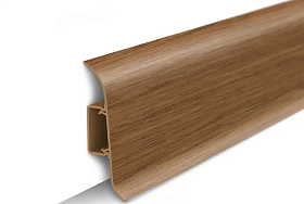 Напольный плинтус Идеал Классик К-П70п (c центральной планкой) 217 Дуб темный, 2200мм/70мм/22мм, 1 м.п.