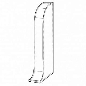 Торцевая заглушка правая к плинтусу Deconika Д-П70-Тп 547 Лофт Светло-серый, 70мм