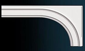 Карниз для дверей Перфект D3526R 640х320х30 мм