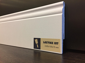 Плинтус Arbiton Loctike 100х15мм 107 МДФ под покраску, 1 м.п.