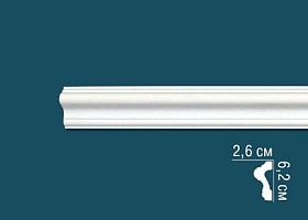 Молдинг Перфект гладкий AD346F 26х62х2300 мм, 1 м.п.