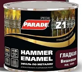 Эмаль по металлу PARADE Z1  RAL 3005  гладкая, вишневый Л-С 2,5л