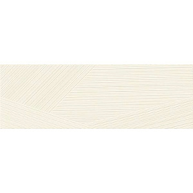 Керамическая Плитка Coliseumgres настенная 3D Страйп 25x75 белый, 1кв. м.