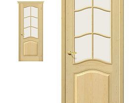 Межкомнатная дверь Браво Массив М7 Без отделки, стекло Сатинато