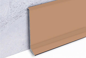 Алюминиевый напольный плинтус Русский профиль, анодированный медь матовый, 60х11,2х2500 мм, 1 м.п