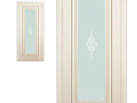 Межкомнатная дверь Profil Doors экошпон серия U 24U Магнолия Сатинат полотно со стеклом кристалл матовый