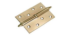 Стальные разъемные дверные петли с короной Morelli левые MS L AB Античная Бронза