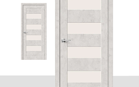 Межкомнатная дверь Браво Эко Шпон Браво-23 Look Art стекло Magic Fog