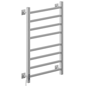 Полотенцесушитель электрический кабельный Ника STEP-1 80x50 RAL9005, черный матовый, левый тэн