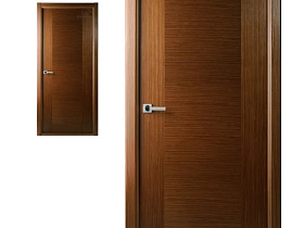 Межкомнатная дверь шпон  Belwooddoors Классика люкс орех, глухое полотно