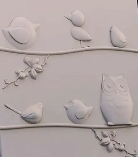 Гипсовая панель 3D Deko Пташки