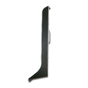 Заглушка левая Русский профиль SSZ-60мм из алюминия для алюминиевого плинтуса 60 мм, черный