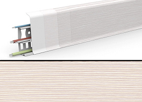 Напольный плинтус Deconika Д-П85 (пластиковый с кабель-каналом) 266 Клён Светлый 2200/85/22мм, 1 м.п.