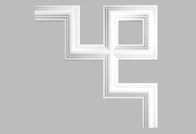 Угловой элемент Decomaster 97012-3 25х12х200