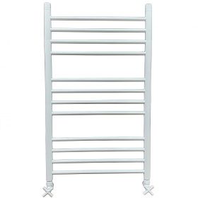 Полотенцесушитель водяной Ника CLASSIC 100x50 RAL9016, белый матовый с вентилями (комплект люкс)