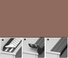 Угол антискользящий Идеал 014 Капучино 42х2,3х900 мм