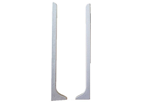 Заглушка левая Русский профиль ПВХ для алюминиевого плинтуса 80 мм, серебро