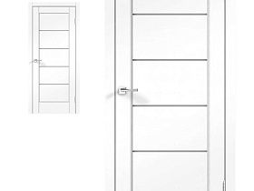 Межкомнатная дверь Velldoris SoftTouch PREMIER 1 цвет Ясень белый структурный стекло Мателюкс