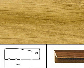 Молдинг массивный завершающий Pedross 40х21х2700 Дуб