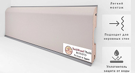 Плинтус МДФ TeckWood цветной прямой 75х16мм Веллюто, 1 м.п.