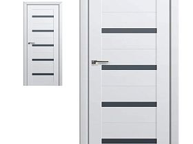 Межкомнатная дверь Profil Doors экошпон серия U 7U Аляска полотно со стеклом графит