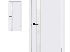 Межкомнатная дверь Velldoris Эмаль SCANDI 1 Z1 цвет Белый RAL9003 стекло Лакобель белое