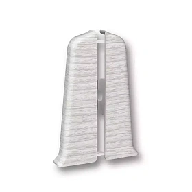 Торцевая заглушка (пара) к плинтусу Deconika Д-П100-Тп (пластиковый с кабель-каналом) 265 Клен патина, 100мм