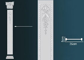 Пилястра Перфект D1544 350х2400х50 мм
