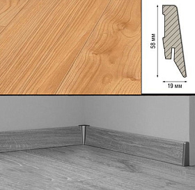 Плинтус МДФ Kronotex Ktex1 D 4720 2400x58x19 мм, 1 м.п.