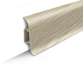 Напольный плинтус Идеал Классик К-П55п (пластиковый с кабель-каналом) 273 Сосна светлая, 2200мм/55мм/22мм, 1 м.п.