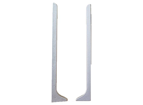 Заглушка левая Русский профиль из алюминия для алюминиевого плинтуса 100 мм, серебро