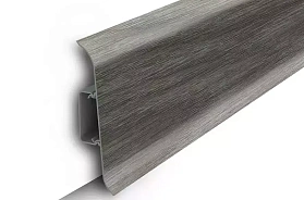 Напольный плинтус Идеал Классик К-П85п (пластиковый с кабель-каналом), 210 Дуб Пепельный 2200мм/85мм/22мм, 1 м.п.