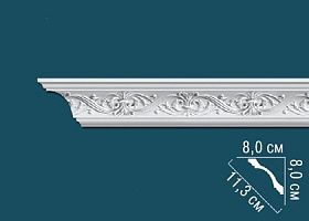 Карниз Перфект с рисунком АА319 80х80х2440 мм, 1 м.п.