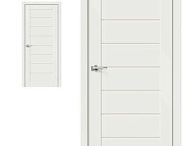 Межкомнатная дверь mr.wood Эмалит Браво-22 White Matt, стекло Magic Fog