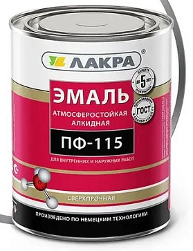 Эмаль ПФ-115 ЛАКРА, белый матовый Л-С, 2 кг