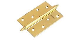 Стальные разъемные дверные петли с короной Morelli левые MS L PG Золото