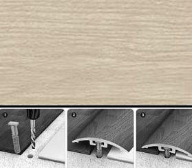 Порог разноуровневый Идеал 213 Дуб Северный 42х1800 (с дюбель-гвоздями)