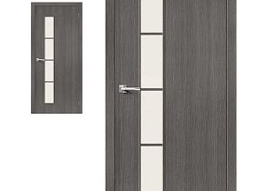Межкомнатная дверь Браво Эко Шпон Тренд-4 Grey Veralinga Magic Fog