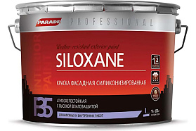 Краска силиконизированная фасадная Parade PROFFESIONAL F35 Siloxane, база А 0,9л
