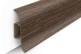 Напольный плинтус Идеал Классик К-П70п (c центральной планкой) 292 Орех миланский, 2200мм/70мм/22мм, 1 м.п.