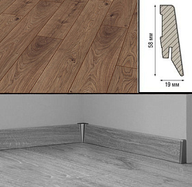 Плинтус МДФ Kronotex Ktex1 D 3591 2400x58x19 мм, 1 м.п.