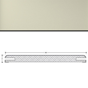 Добор телескопический тип 1/100 (2100x100x11мм) для дверей с отделкой эмалью, Слоновая кость