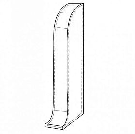 Торцевая заглушка правая к плинтусу Winart TERA 72мм 701 Белый