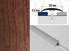 Порог ламинированный одноуровневый В1 30х4,2 Клен